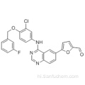 ५- [४ - (((३-क्लोरो -४ - ((३-फ्लूरोबेंज़िल) ऑक्सी) फिनाइल) अमीनो) क्विनाज़ोलिन-६-यल] -२-फ्यूरील्डिहाइड CAS २३१२----5४-५